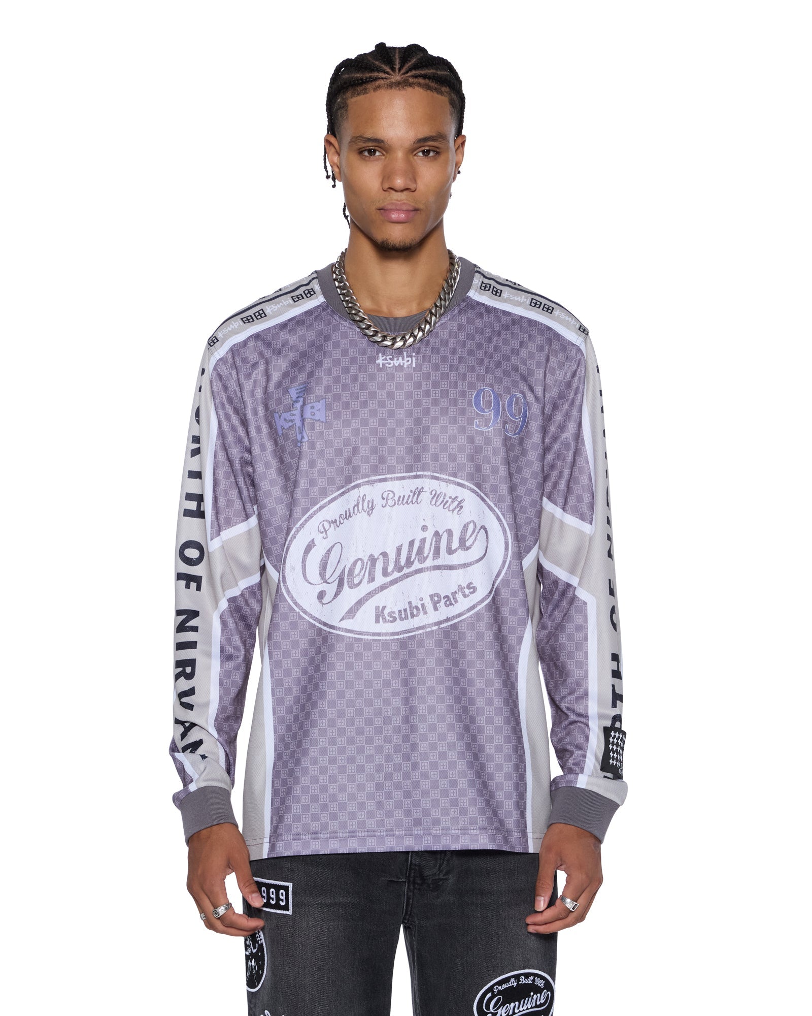 MENS  GARAGE LS MOTO JERSEY MOSS BLACK REGULAR SHIRTS