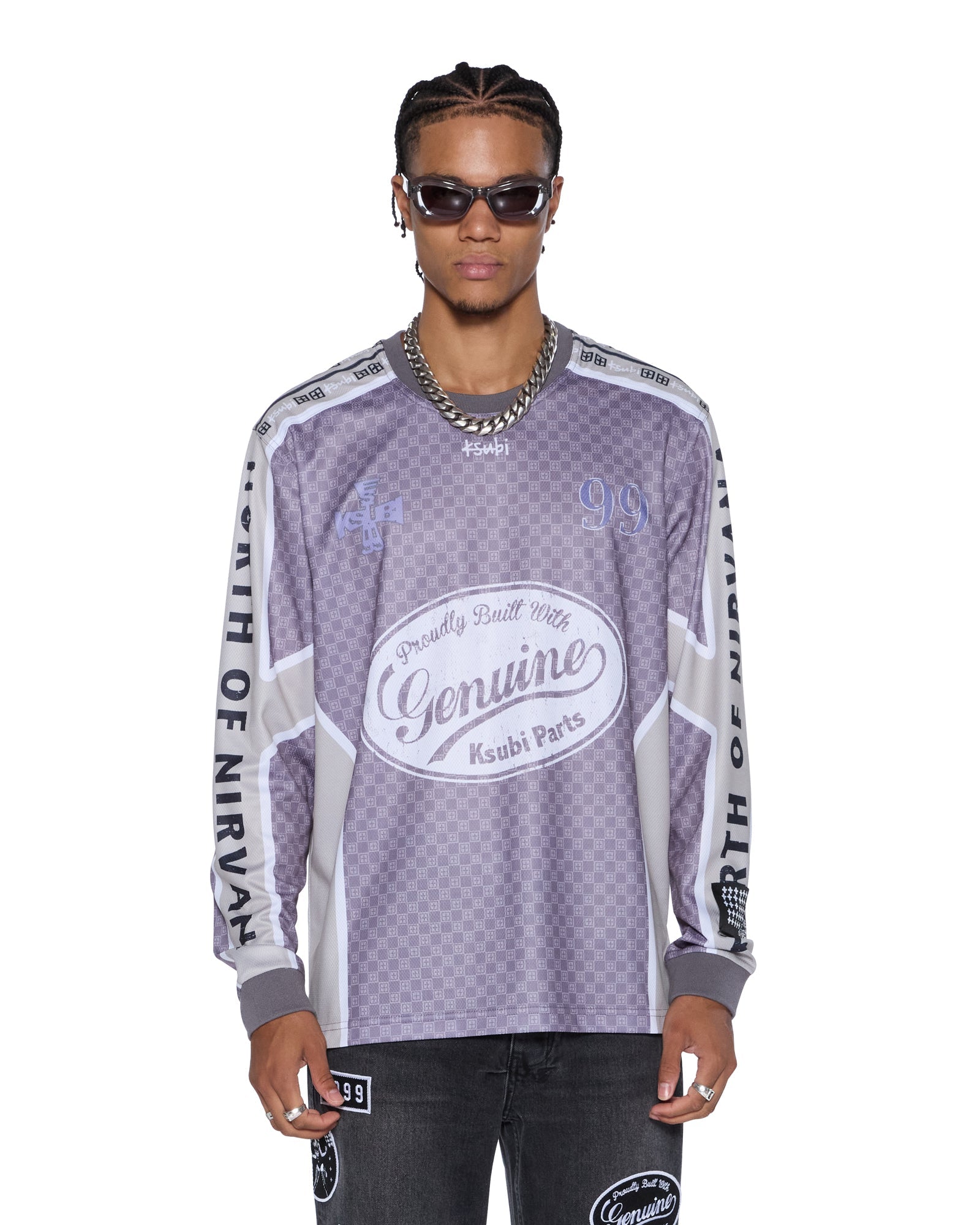 MENS  GARAGE LS MOTO JERSEY MOSS BLACK REGULAR SHIRTS