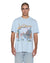 MENS  LAST SUMMER BIGGIE SS TEE BLUE MIST OVERSIZED TEES
