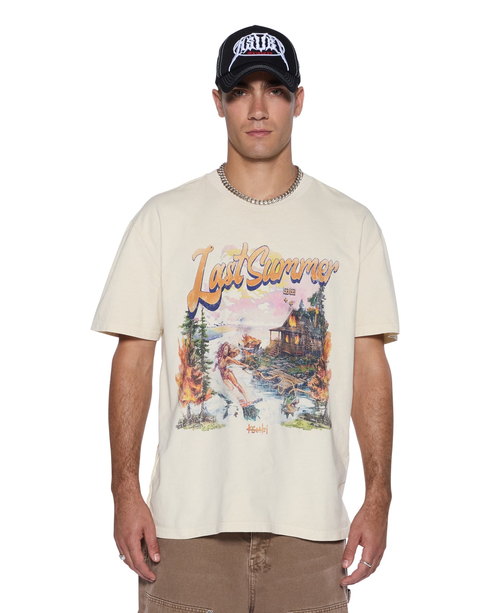 MENS  LAST SUMMER BIGGIE  SS TEE DESERT OVERSIZED TEES