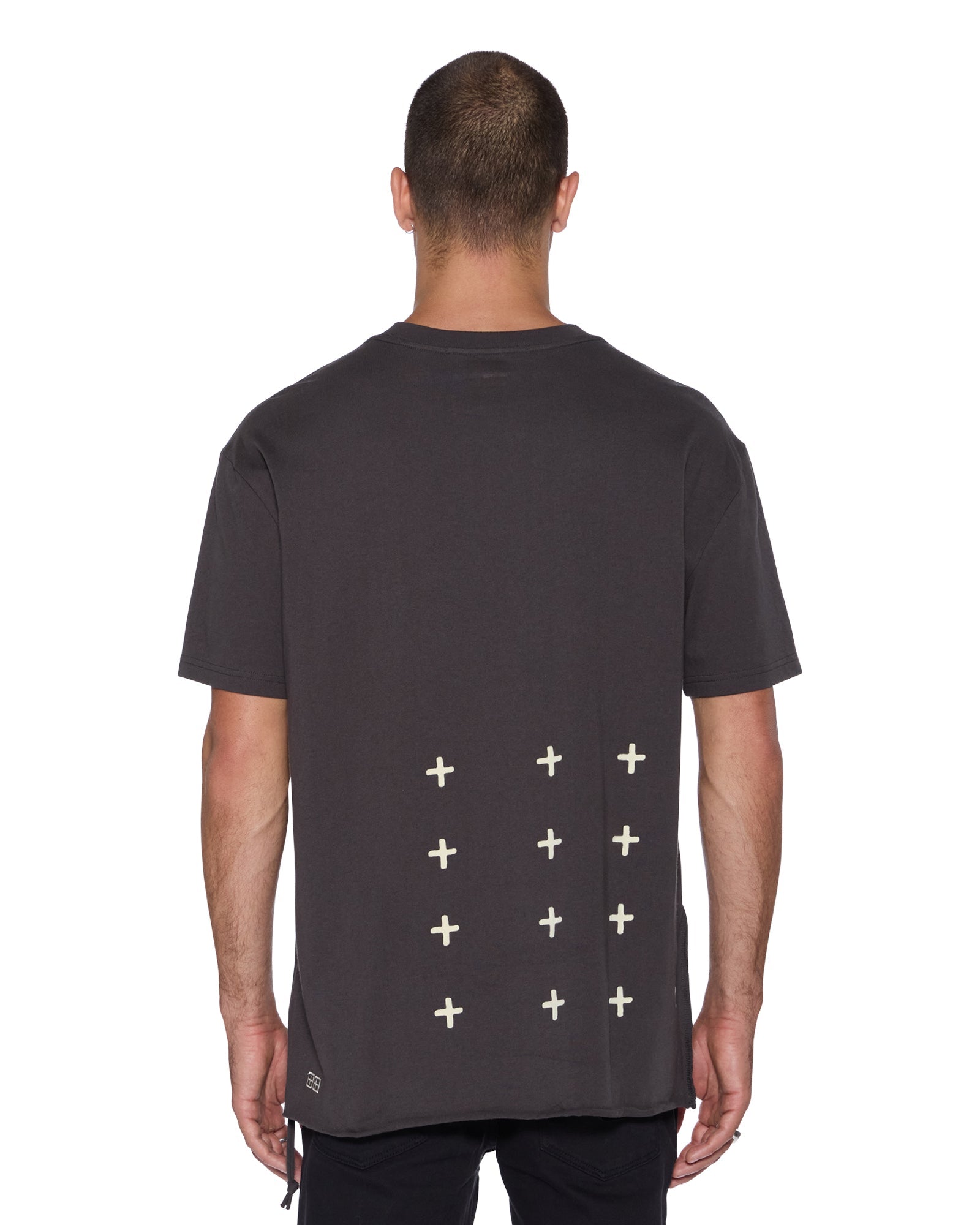 MENS  SALUD BIGGIE SS TEE FADED BLACK OVERSIZED TEES
