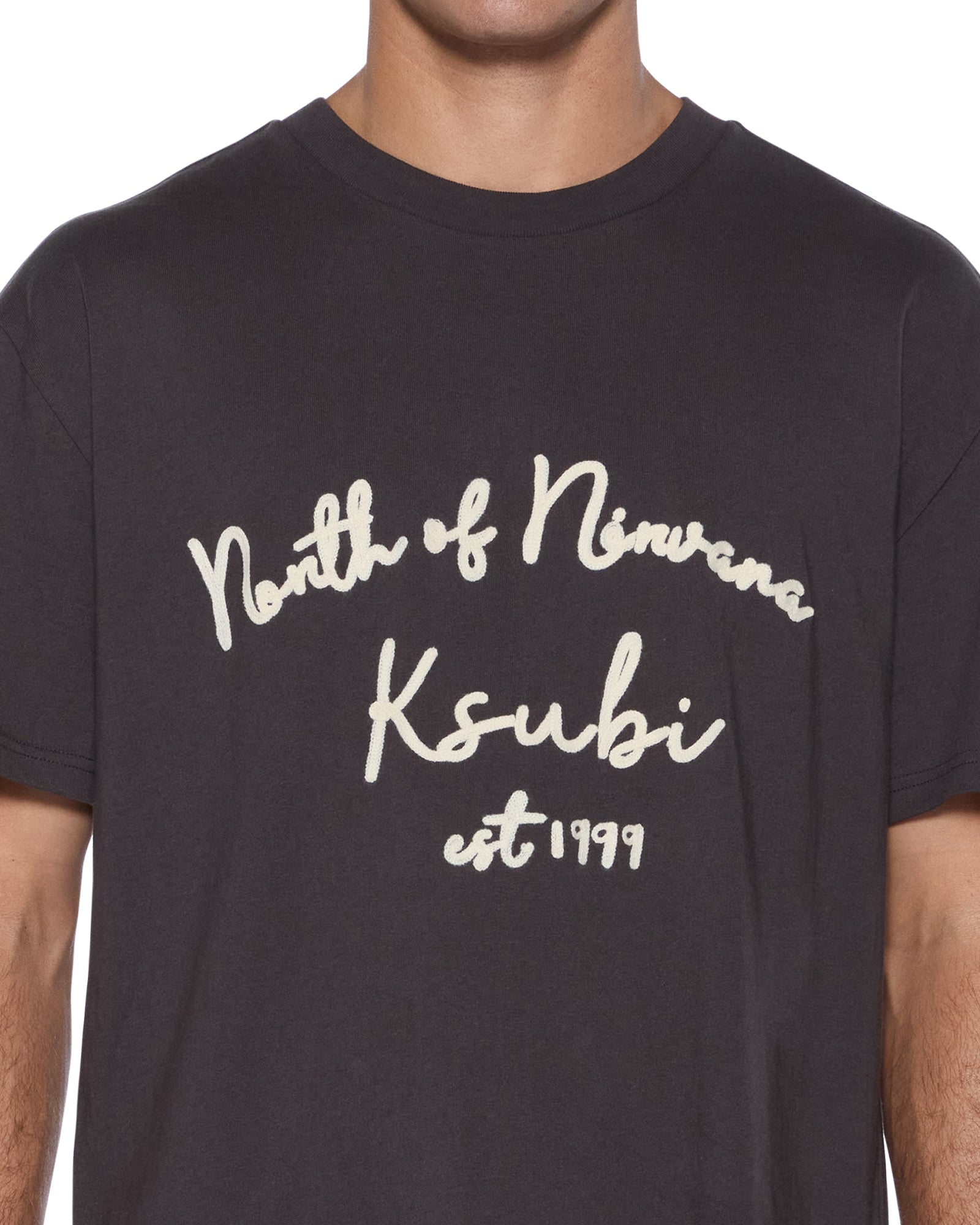 MENS  SALUD BIGGIE SS TEE FADED BLACK OVERSIZED TEES