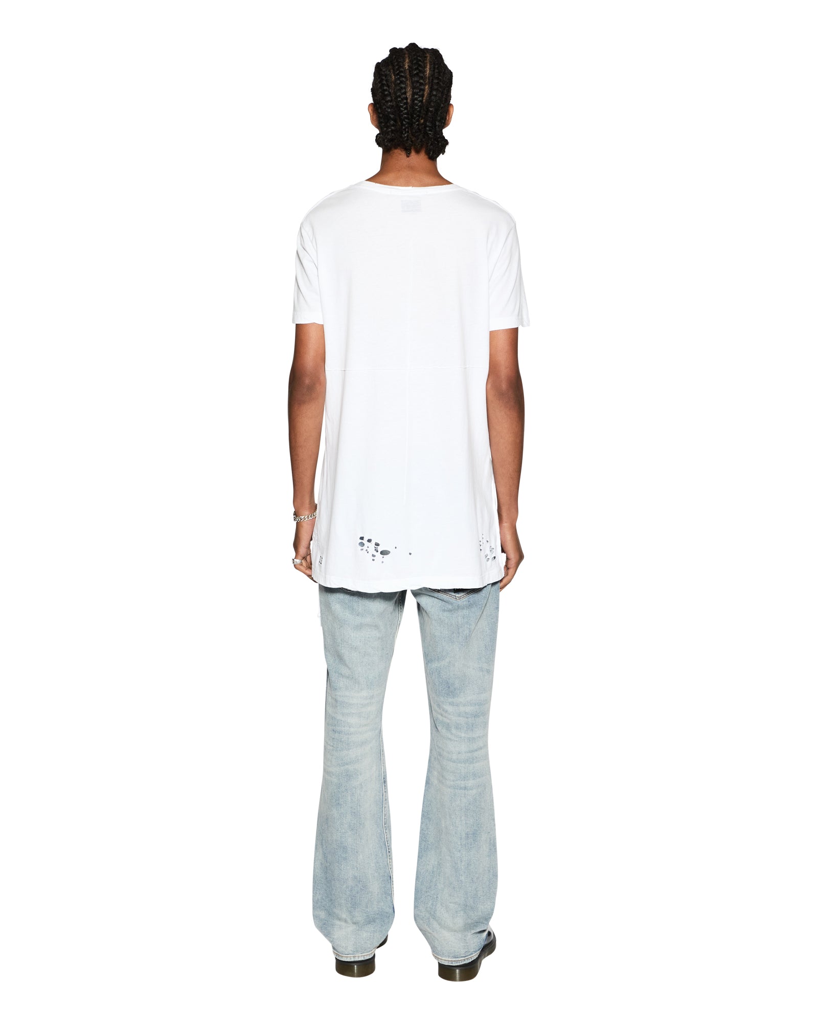 MENS  SIOUX SS TEE WHITE FITTED TEES