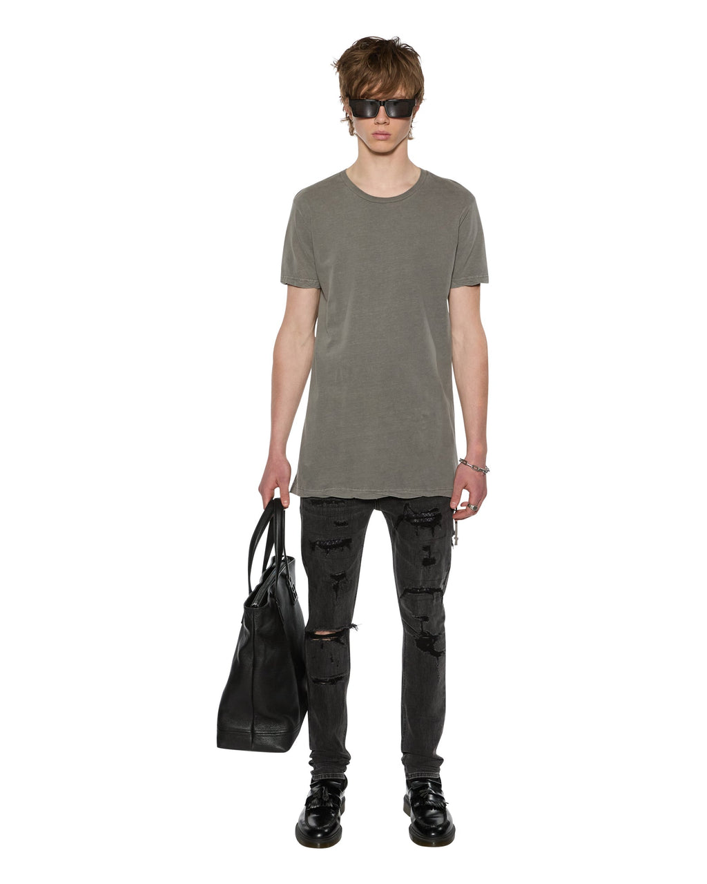 MENS SIOUX SS TEE VINTAGE GREY TEES