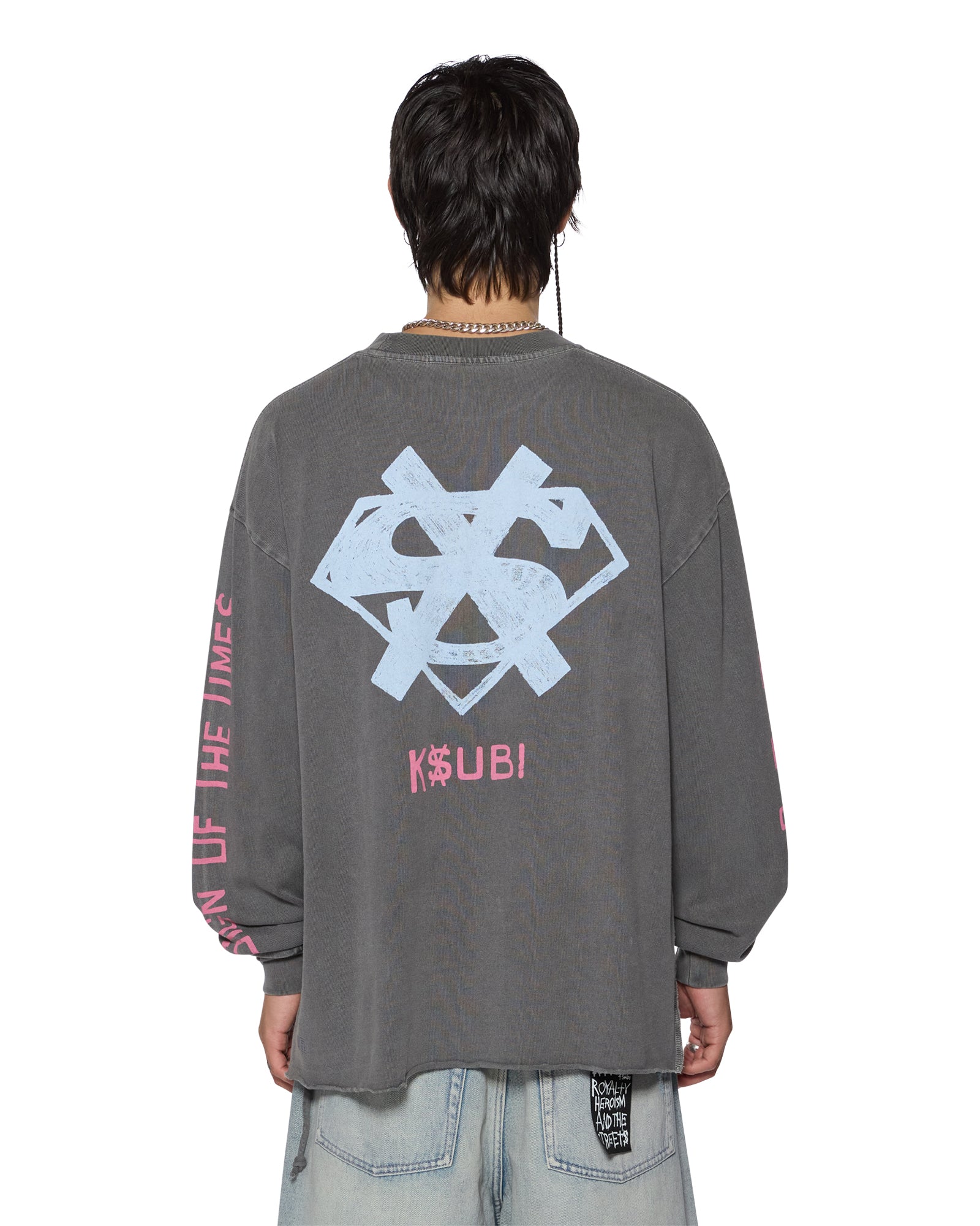 THE SIGN EKCESS LS TEE CHARCOAL