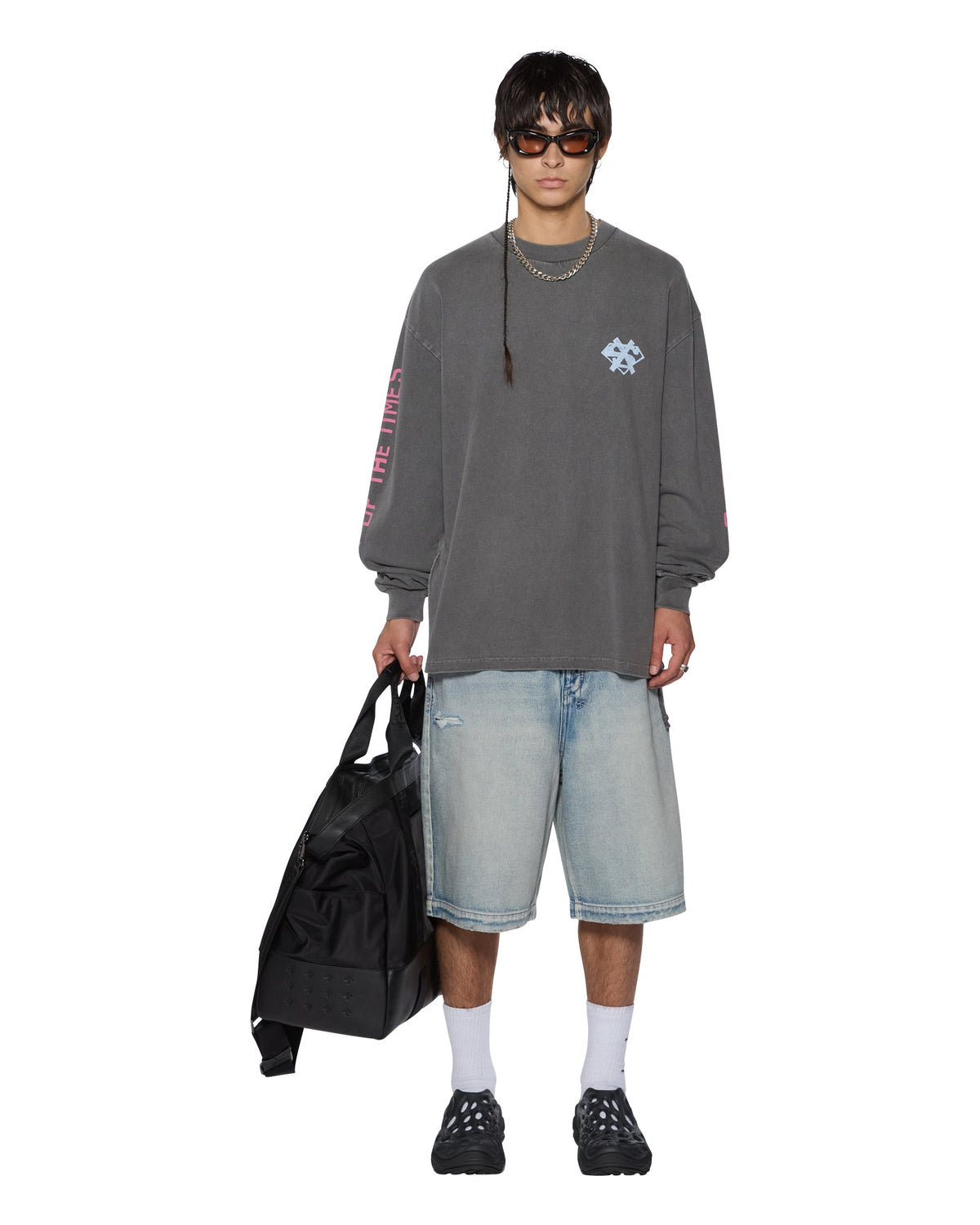 THE SIGN EKCESS LS TEE CHARCOAL