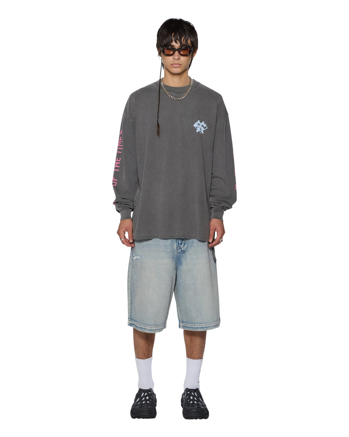 THE SIGN EKCESS LS TEE CHARCOAL