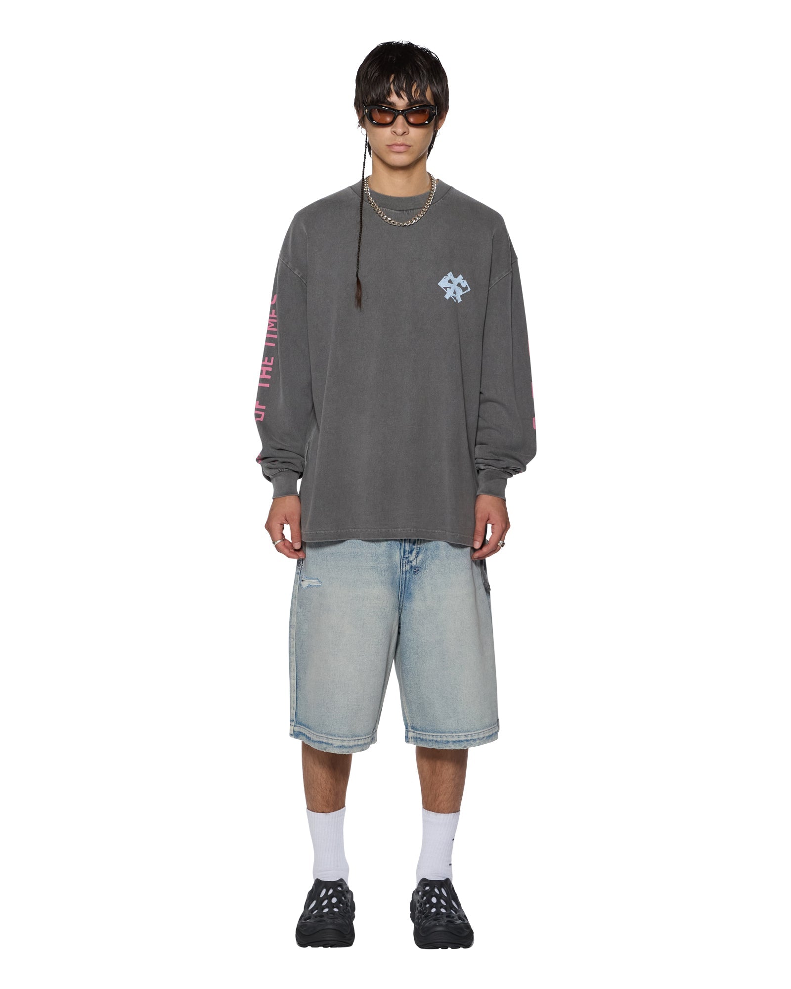 THE SIGN EKCESS LS TEE CHARCOAL