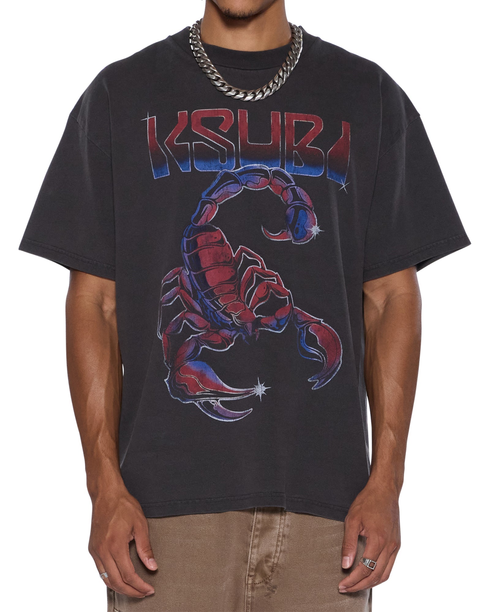 MENS  VENOM EKCESS SS TEE FADED BLACK OVERSIZED TEES
