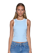 WOMENS SYNDICATE XTRA BABY BLUE/WHITE TEES