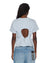 WOMENS  ART TRIP SHRUNKEN CUT OUT TEE ICE MIST SLIM TEES