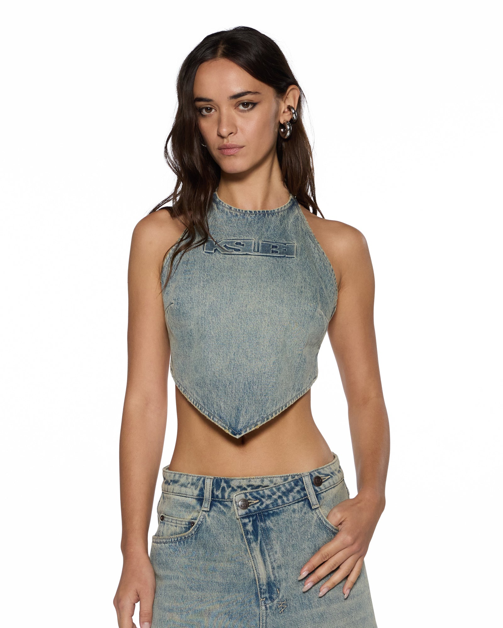 WOMENS BOLT TOP FOLK FITTED FASHION TOPS