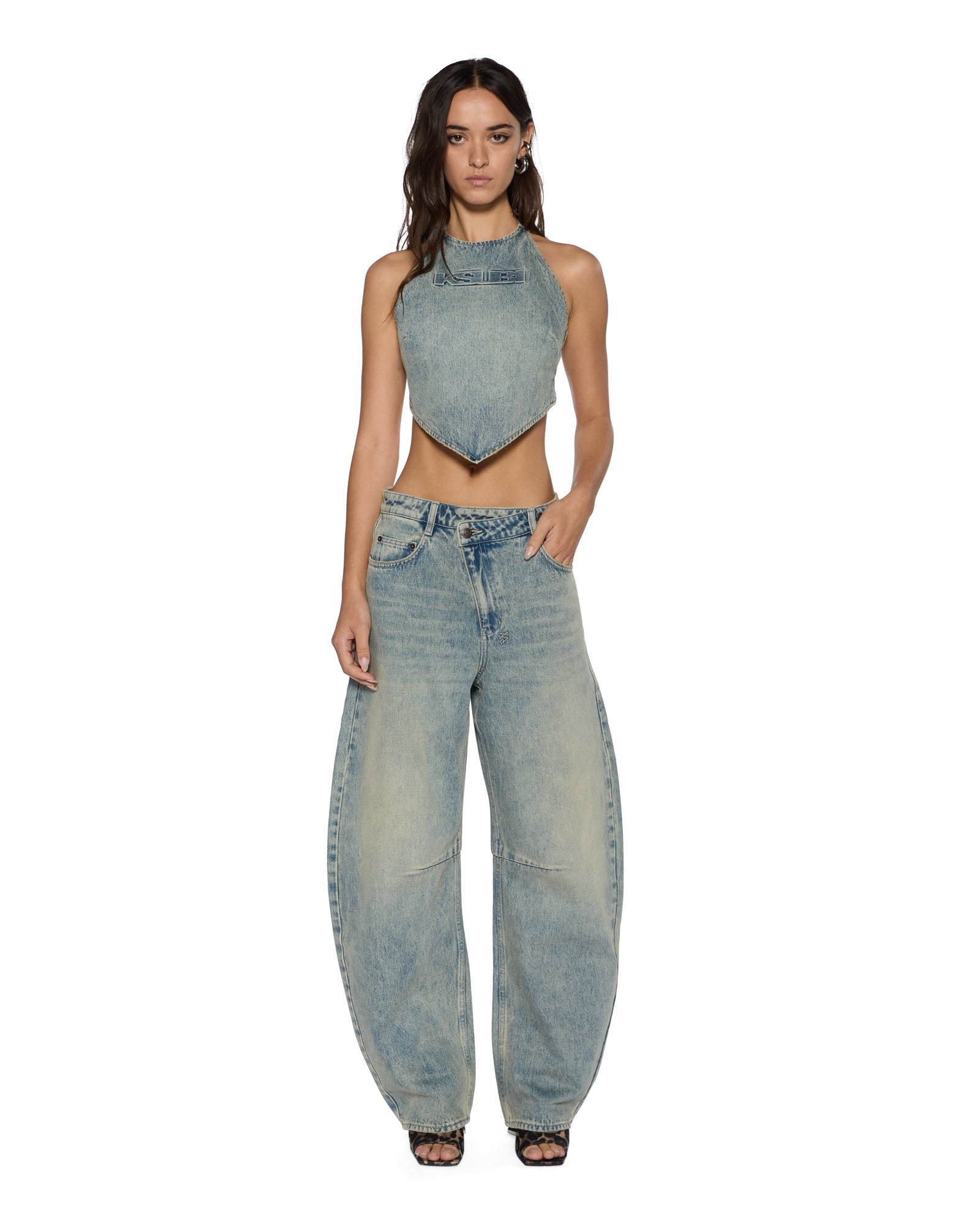 WOMENS BOLT TOP FOLK FITTED FASHION TOPS