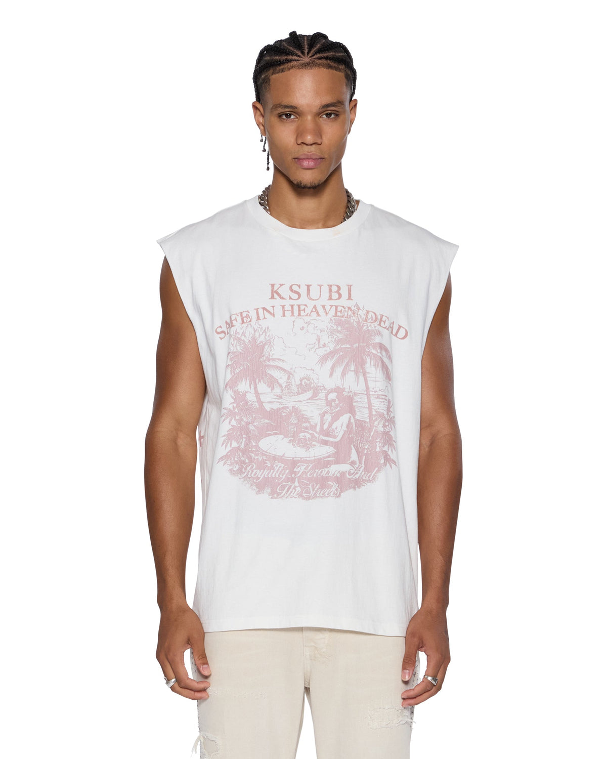 PARADISO CUT OFF TEE VINTAGE WHITE