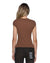 WOMENS  STAPLE SS TEE CHOCOLATE SHEER SLIM TEES
