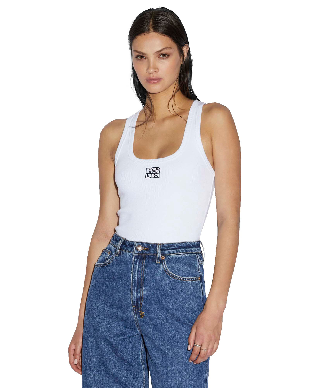 STACKED ORIGIN TANK WHITE