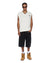 MENS  TURNCABLE KNIT VEST VINTAGE WHITE OVERSIZED KNITWEAR
