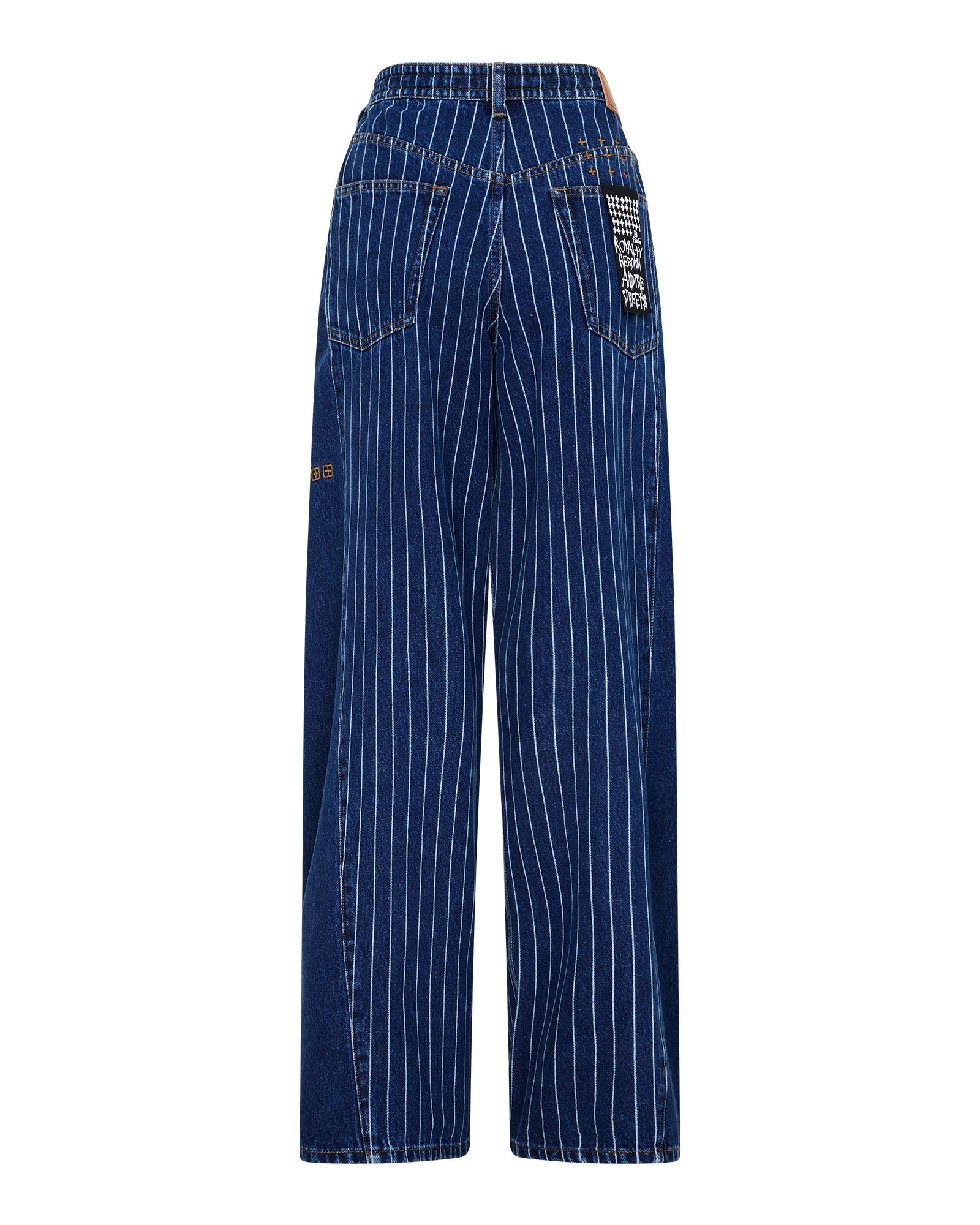 WOMENS  KSUPER MAYFAIR BLUE SPLICED OVERSIZED DENIM JEANS