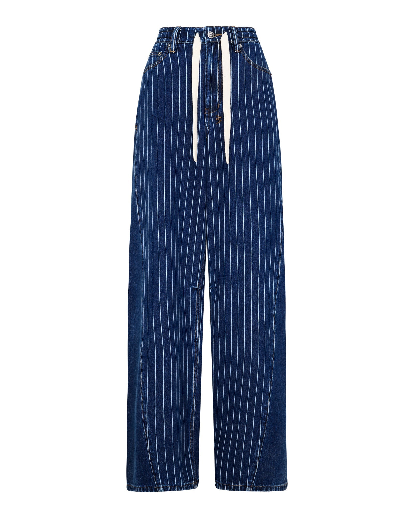 WOMENS  KSUPER MAYFAIR BLUE SPLICED OVERSIZED DENIM JEANS