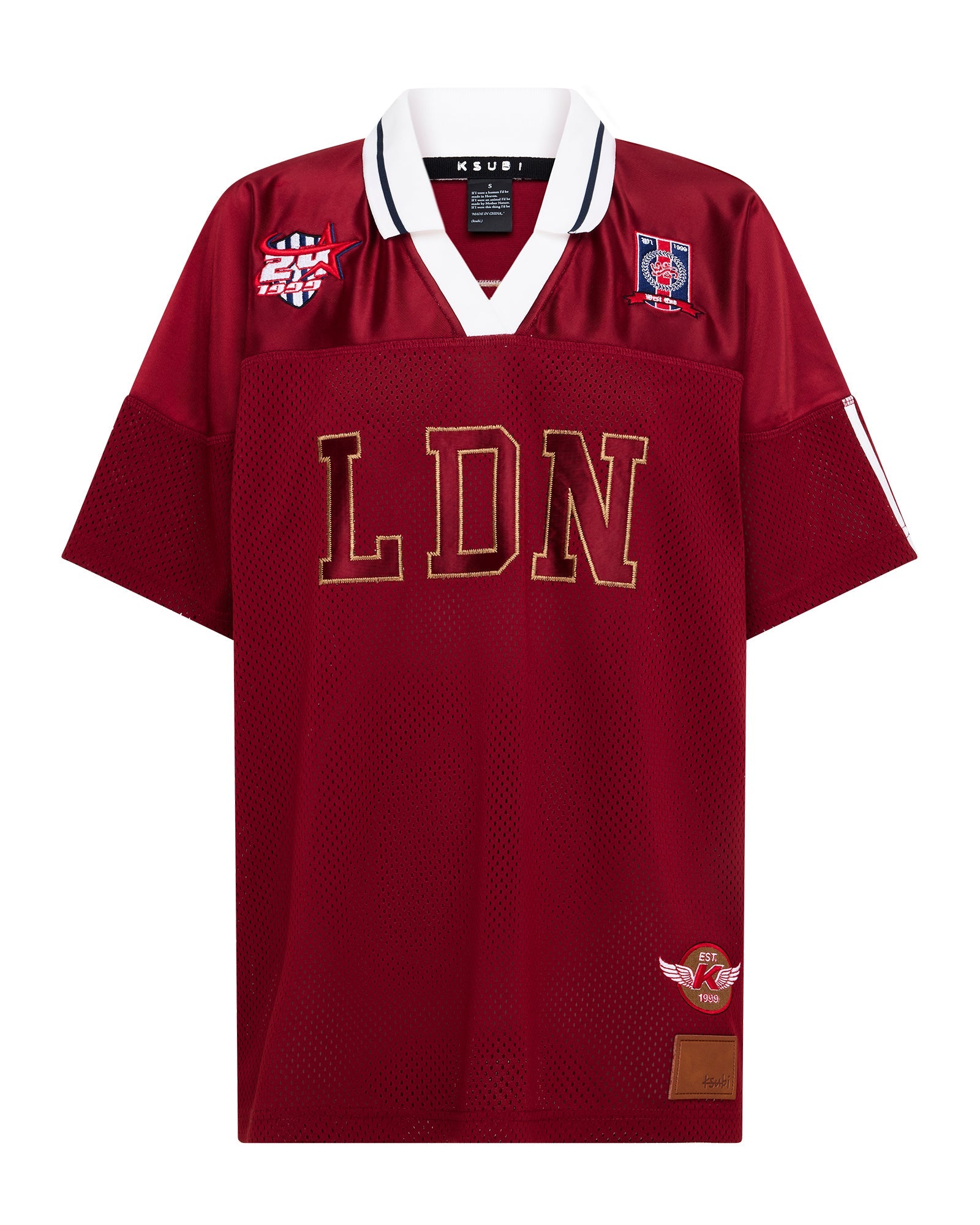 WOMENS  LDN BOYFRIEND SS JERSEY GARNET RELAXED FASHION TOPS