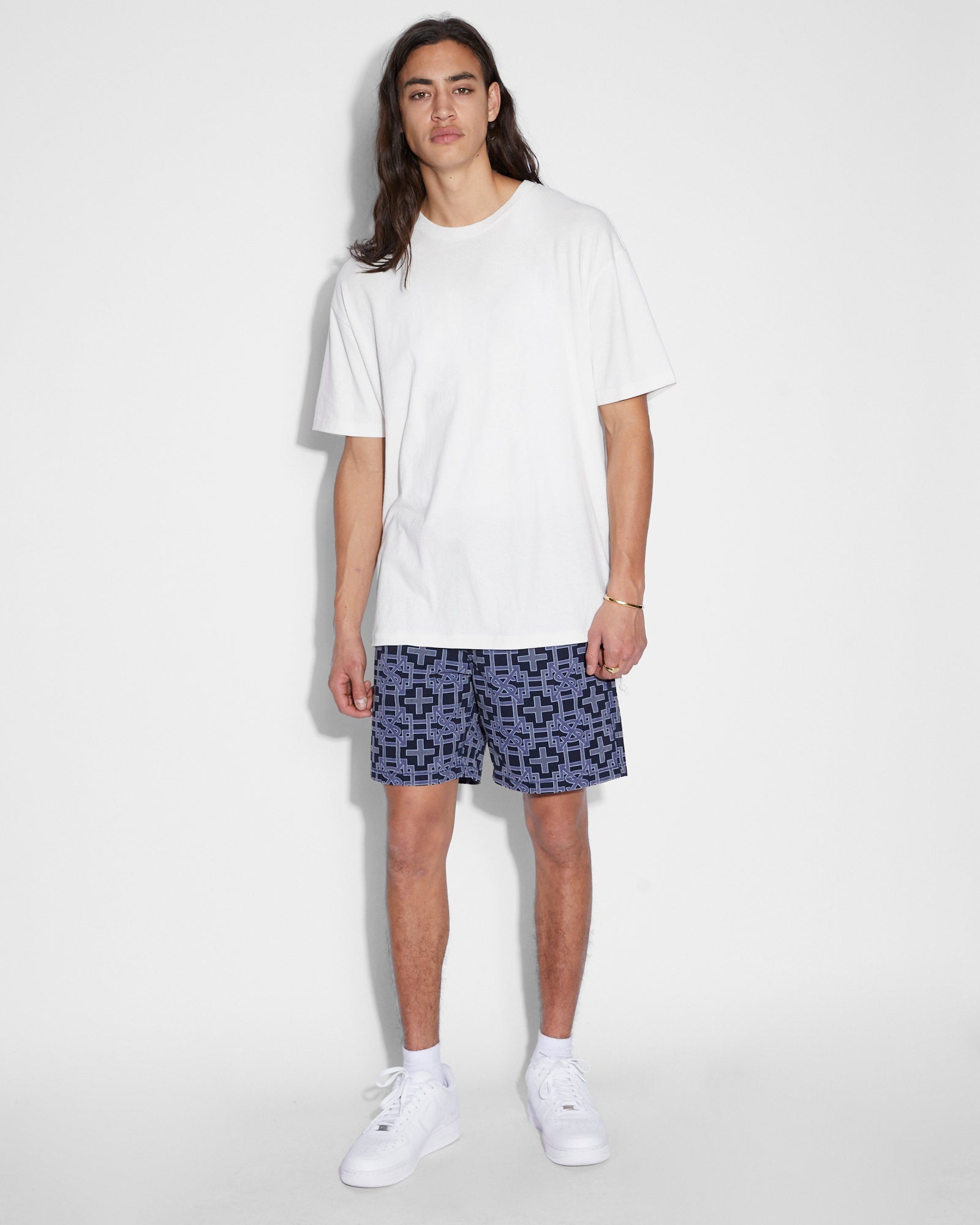 MENS  PLUS WALKSHORT NAVY REGULAR WALKSHORTS