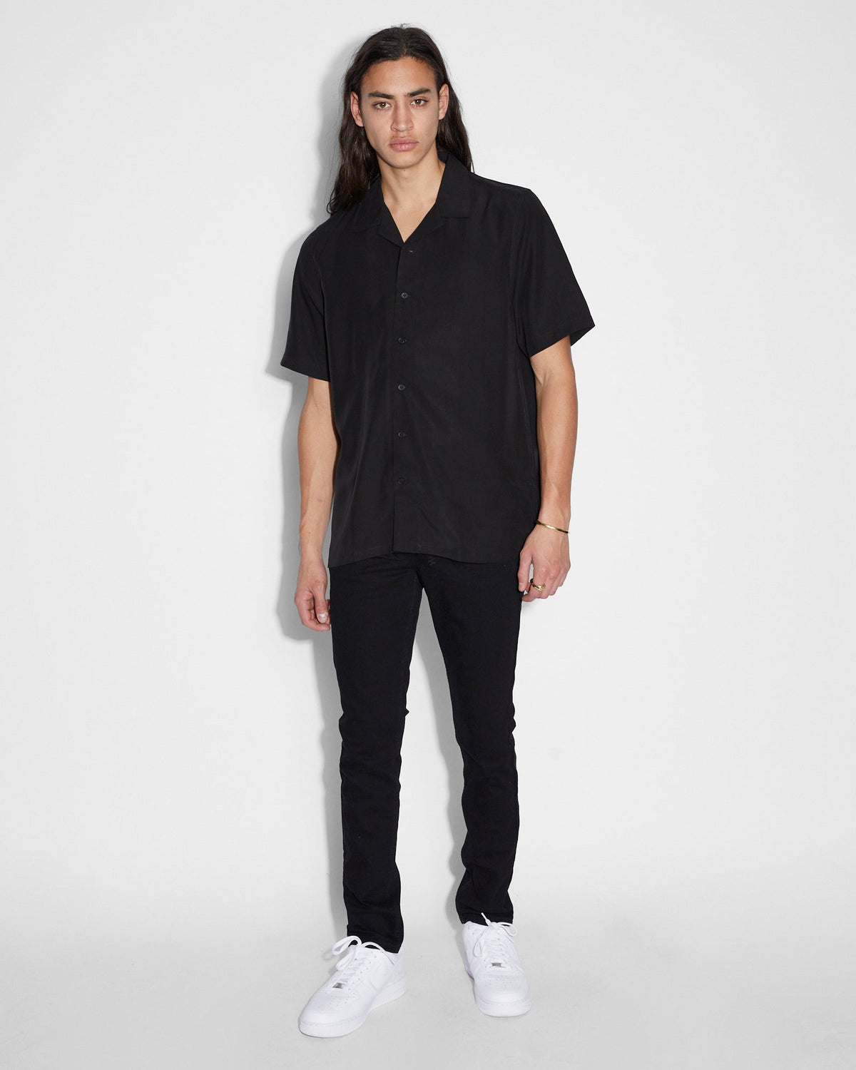 MENS NEON RESORT SS SHIRT BLACK SHIRTS