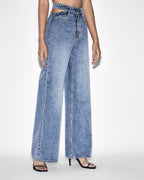 Womens Strider Dettached Jean Haven Wide Denim Jeans - Denim