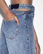 Womens Strider Dettached Jean Haven Wide Denim Jeans - Denim