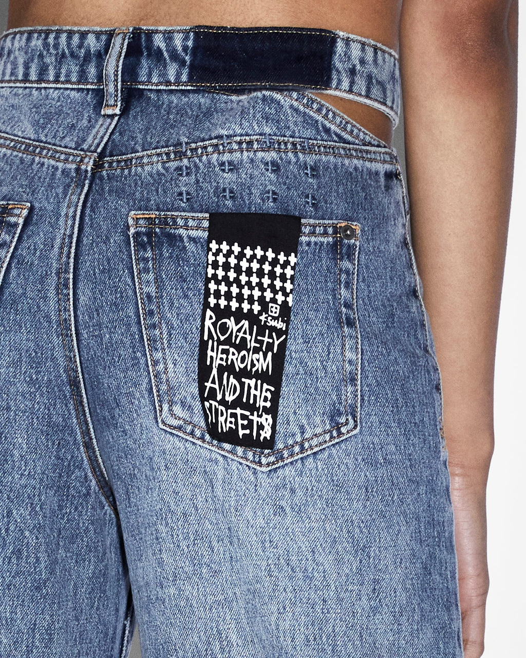 Womens Strider Dettached Jean Haven Wide Denim Jeans - Denim