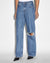 WOMENS  LOW RIDER HERITAGE TRASHED BAGGY DENIM JEANS