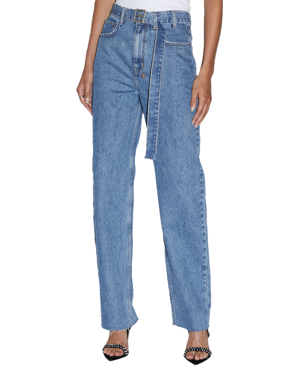 WOMENS PLAYBACK BELTED HERITAGE DENIM JEANS