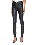 WOMENS SPRAY ON XTRA JET BLACK WAX DENIM JEANS