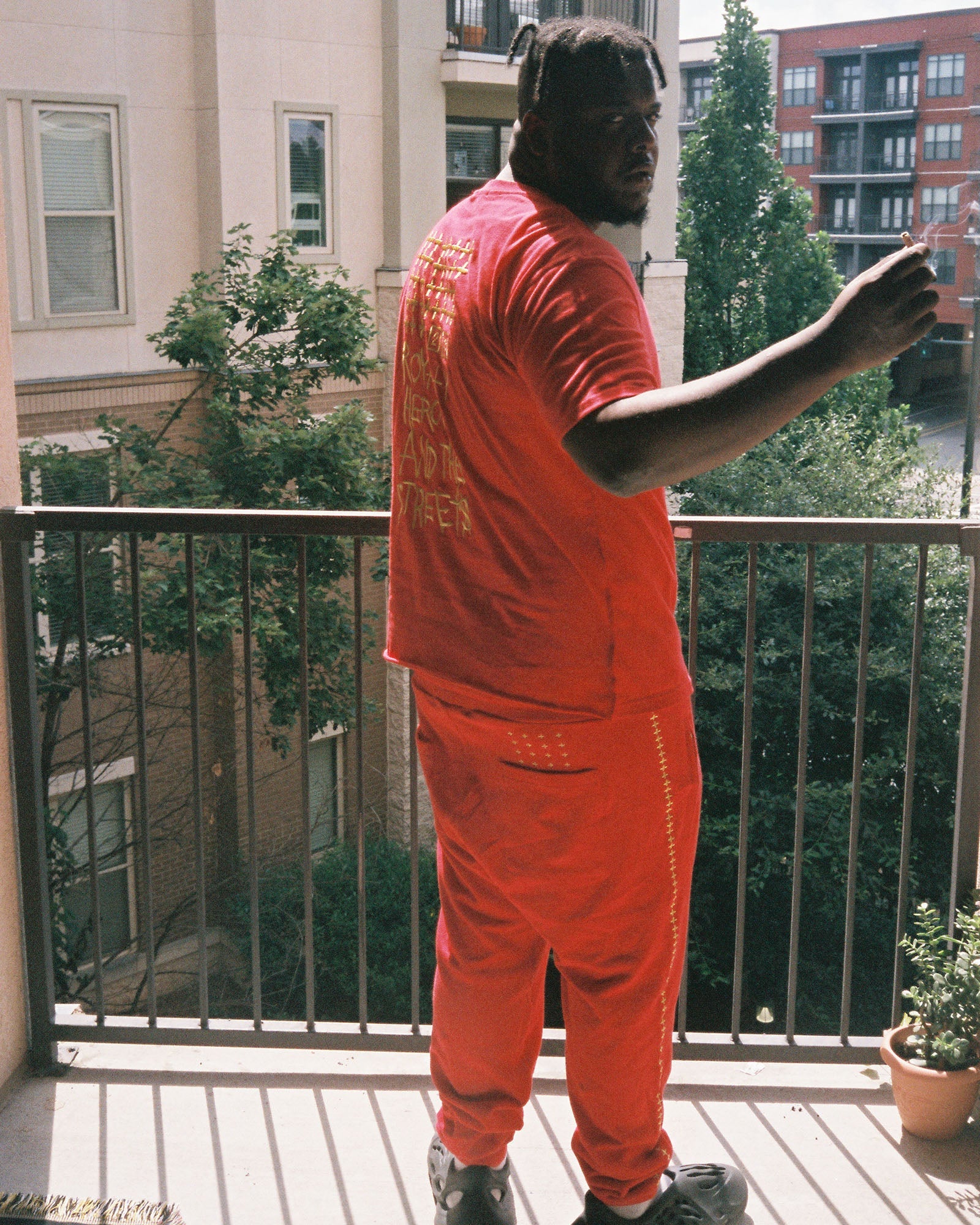 MENS  KSUBI 23 RESTORE TRAK RED RELAXED PANTS