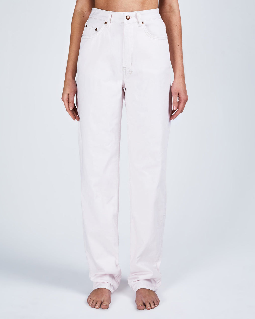 Womens Playback Barely Blush Straight Denim Jeans - Pink