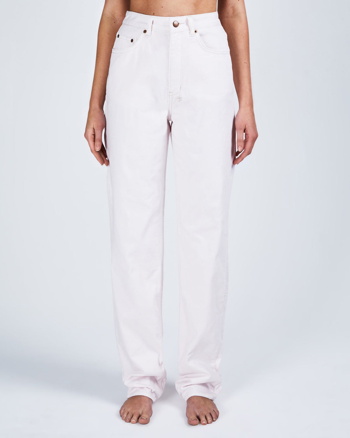Womens Playback Barely Blush Straight Denim Jeans - Pink