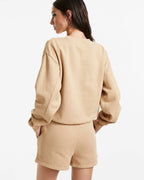 WOMENS 3 X 4 KLASSIC CREW LATTE FLEECE