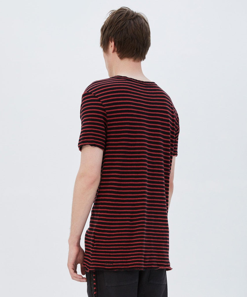 SINISTER STRIPE SS TEE RED