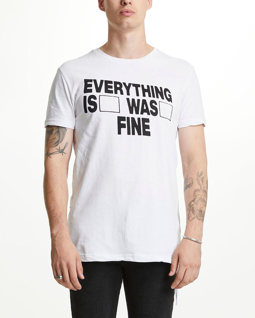 IM FINE SEEING LINES SS TEE WH