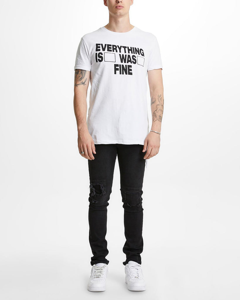 IM FINE SEEING LINES SS TEE WH